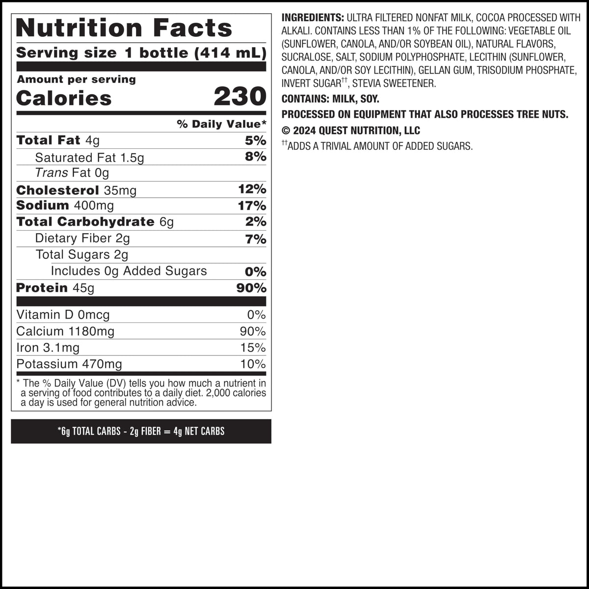 Chocolate Protein Shake, 45g Protein, 12 Count T666