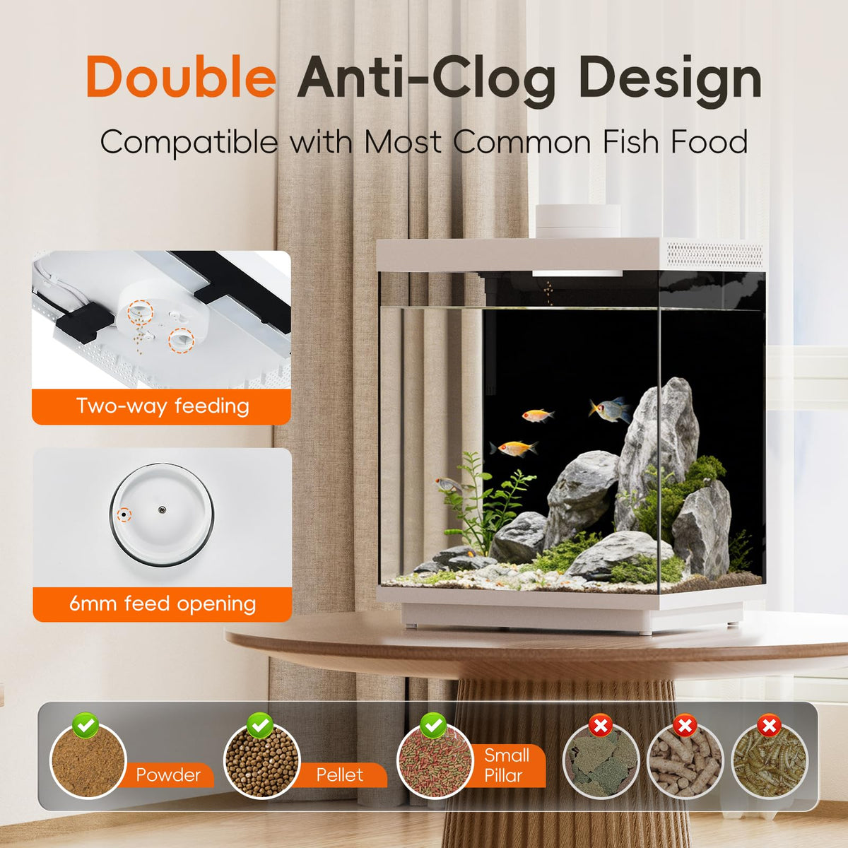 3 Gallon Glass Fish Tank Aquarium Kit with APP Control C408
