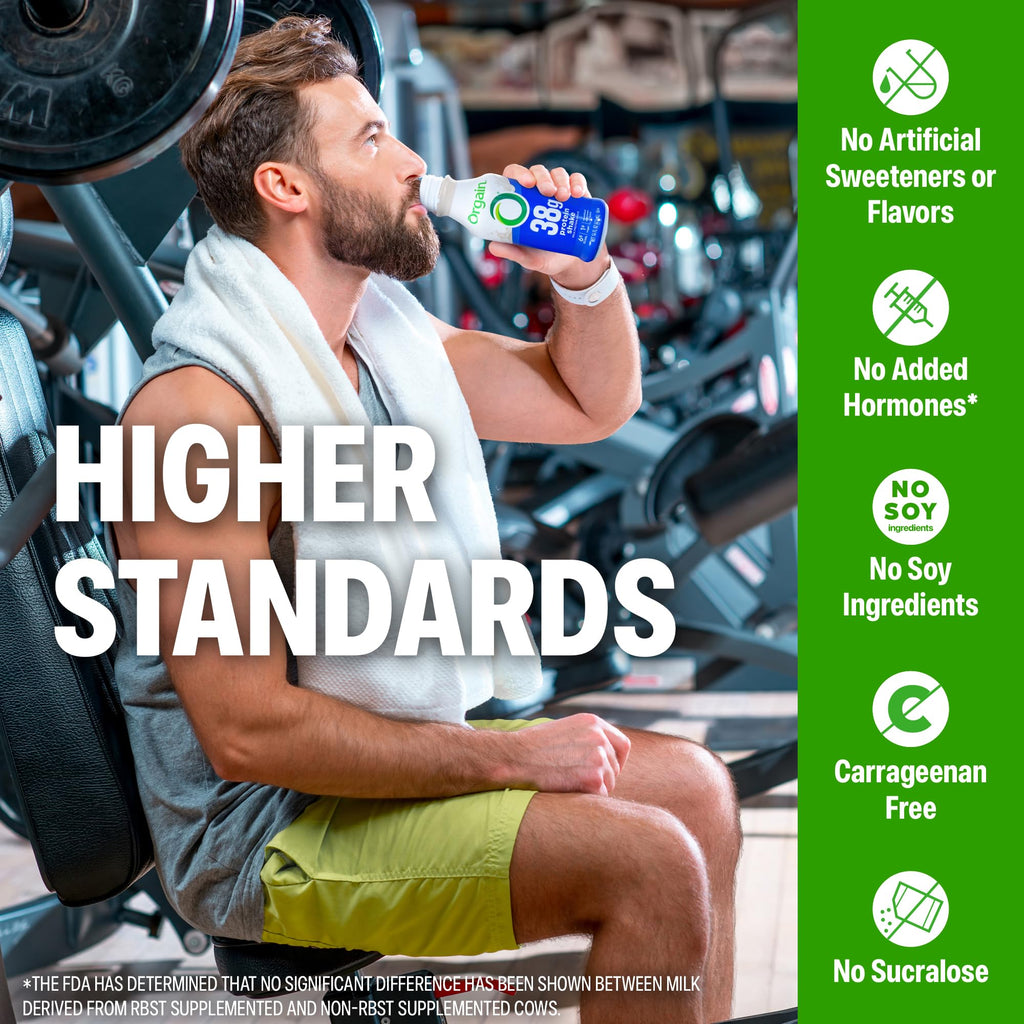 High Protein Grass-Fed Shake, Vanilla, 14 oz, 12pk I982912
