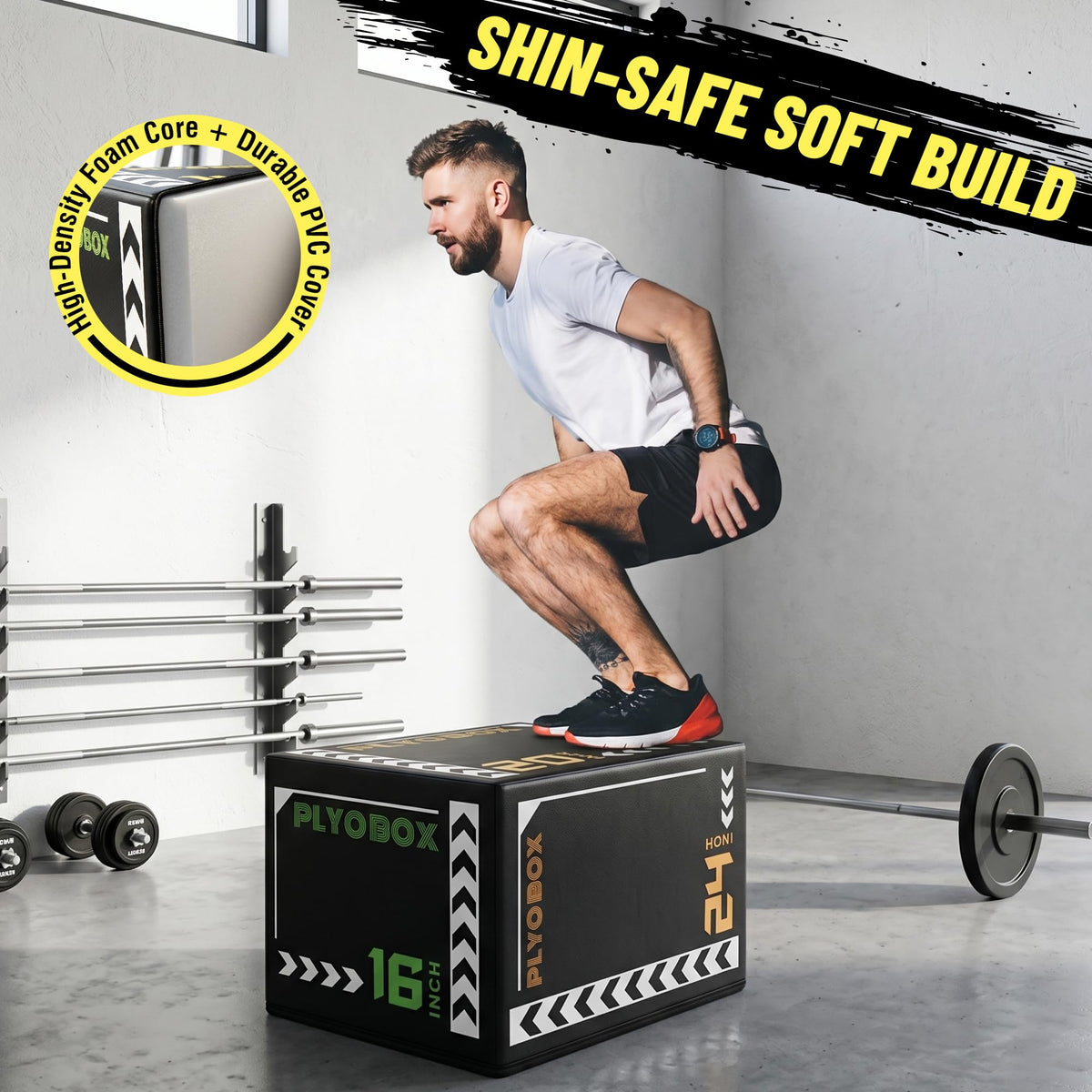 3-in-1 Foam Plyometric Jump Box A4641
