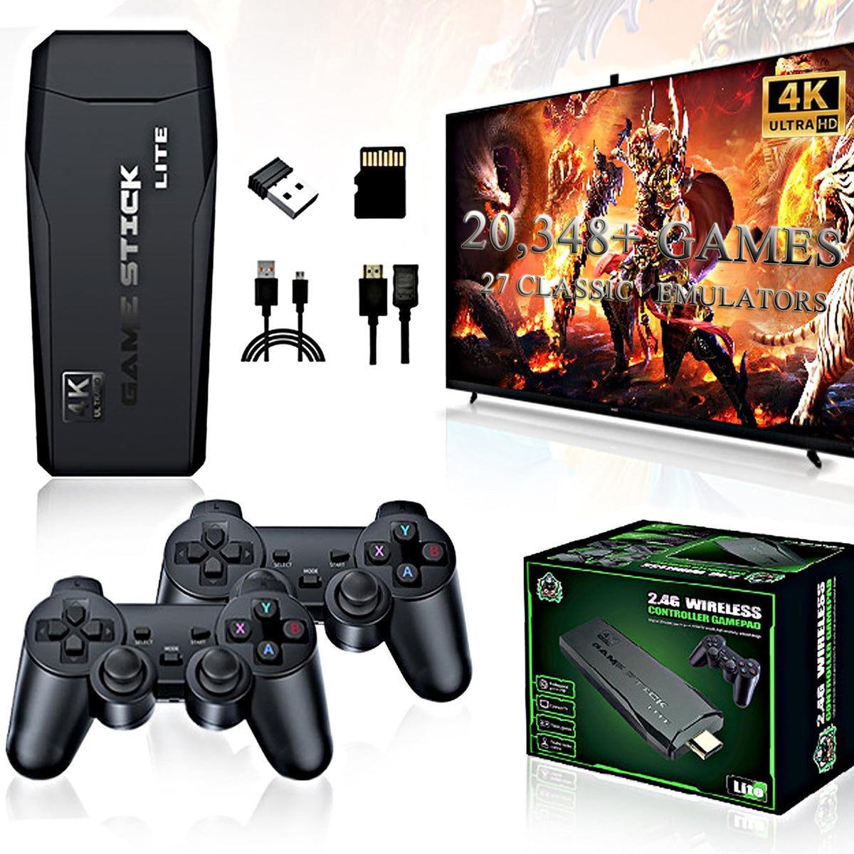 2027 Retro Gaming Console, 20,748+ Retro Game Stick, 27 Emulators G757406