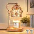 Candle Warmer Lamp with Timer Dimmer Adjustable Height Glass Z786740