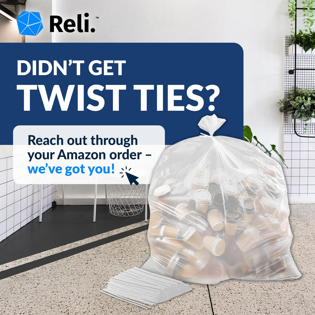 55 Gallon Heavy Duty Clear Trash Bags 100 Count D436