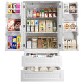 White Pantry Cabinet with 2 Drawers and 6 Door Shelves A728391