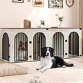 Double Dog Crate Furniture with Cushion K94544
