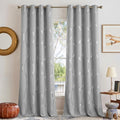 Silver Grey Pattern Curtains 52 x 84 Inch J83488