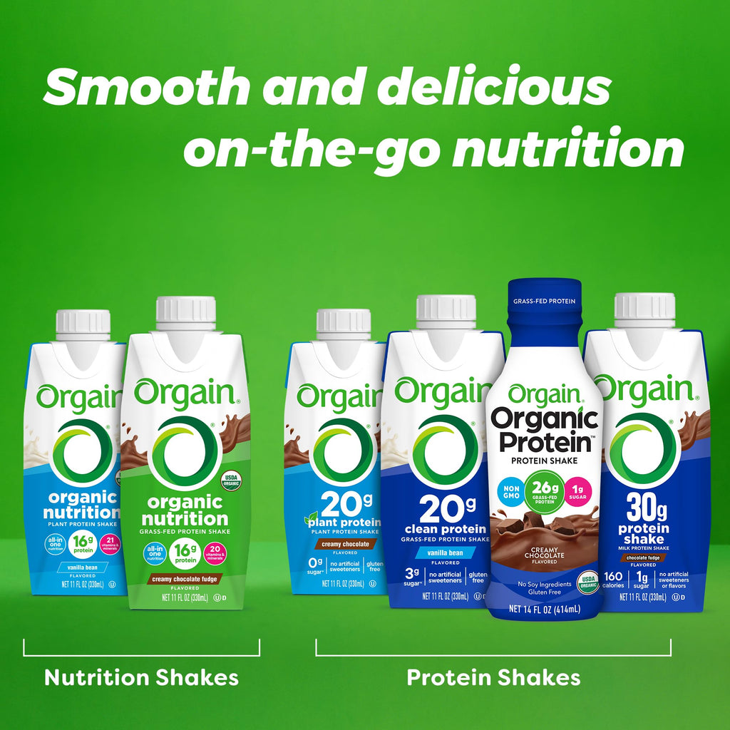 Organic Grass Fed Protein Shake, Café Mocha, 11oz, 12pk U518137