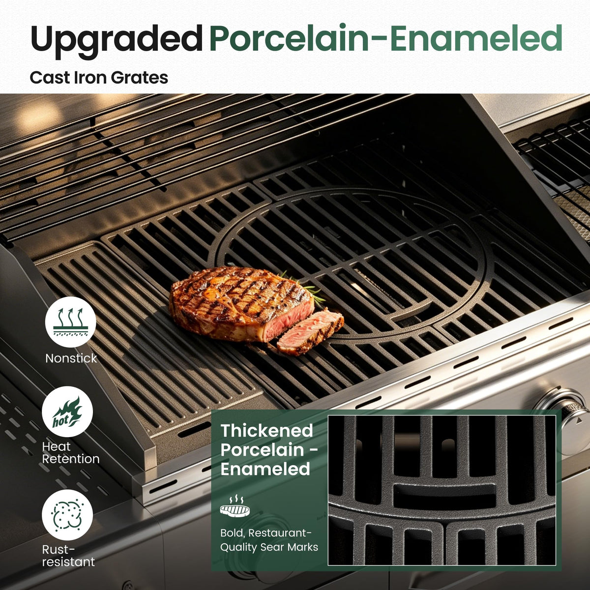 4 Burner Propane Gas Grill with Infrared Side Burner T613
