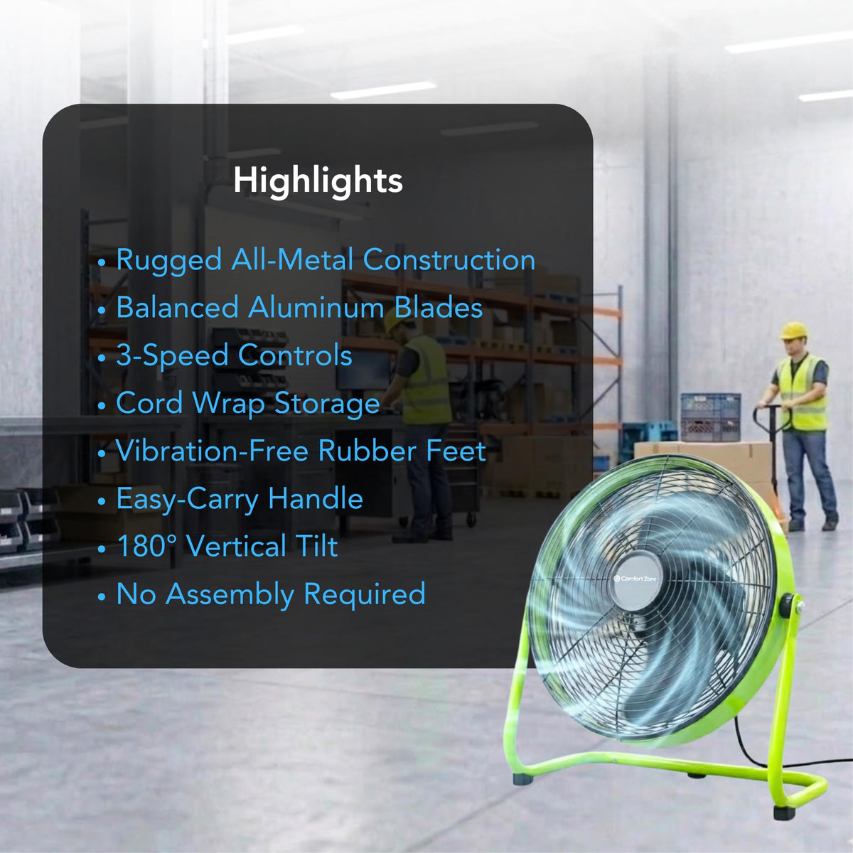20-Inch High-Velocity Industrial Floor Fan I140
