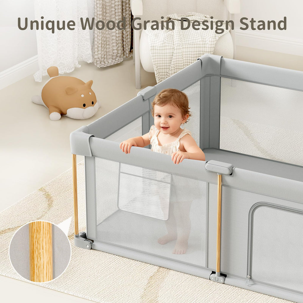 Foldable Baby Playpen with Mat J11856