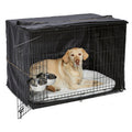 42-inch Double Door Dog Crate with Pet Bed, 2 Bowls and Privacy Cover Y83112