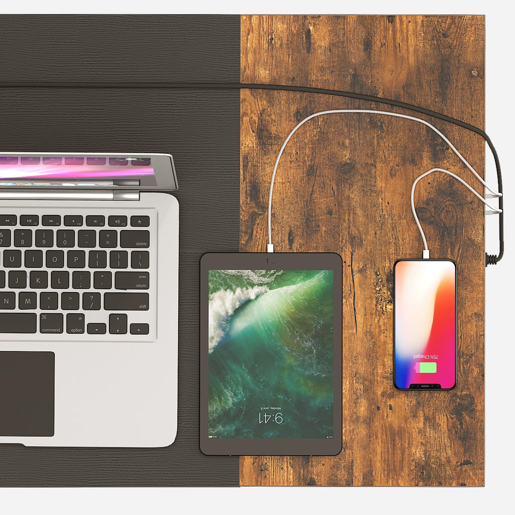 31.5 Inch Computer Desk with Power Outlet and USB Charging Ports W9514