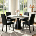 Black Faux Leather Dining Chairs Set of 4 M764