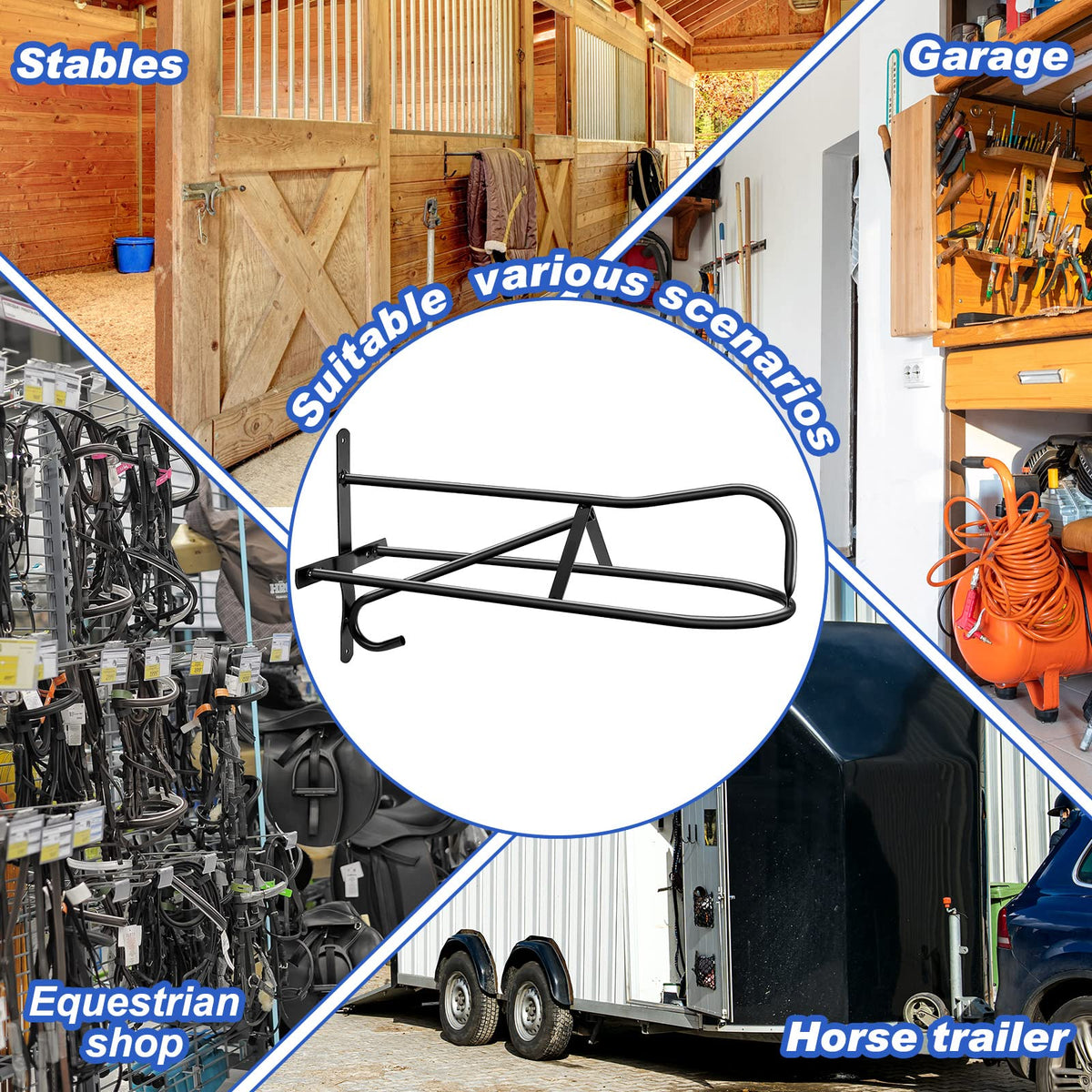 4 Sets Wall Mounted Saddle Rack W3279