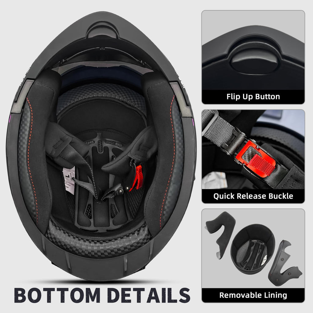 Modular Flip-Up Full Face Motorcycle Helmet B8021