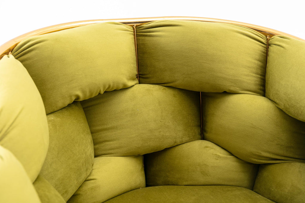Olive Green Velvet Upholstered Accent Chair Set of 2 M3512