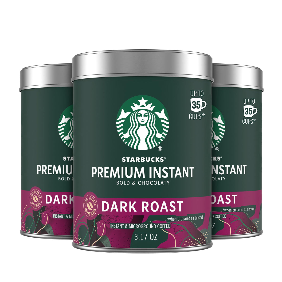 Dark Roast Instant Coffee 3 Tins 3.17 oz L36665