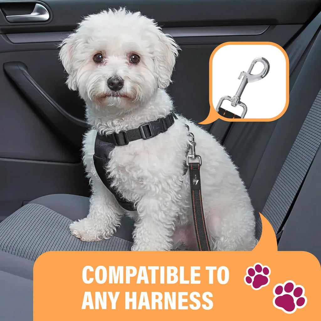 Black Adjustable Dog Car Seat Belt S78609