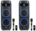 Dual 10" Wireless LED Bluetooth Speaker 2-Pack N1272