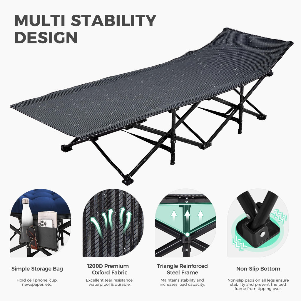 Folding Camping Cot with Mattress U17874