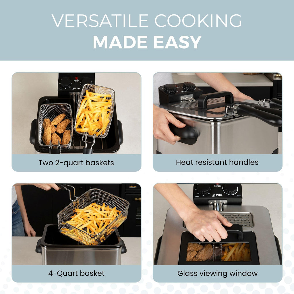 4.5L Stainless Steel Electric Deep Fryer with Basket K427138