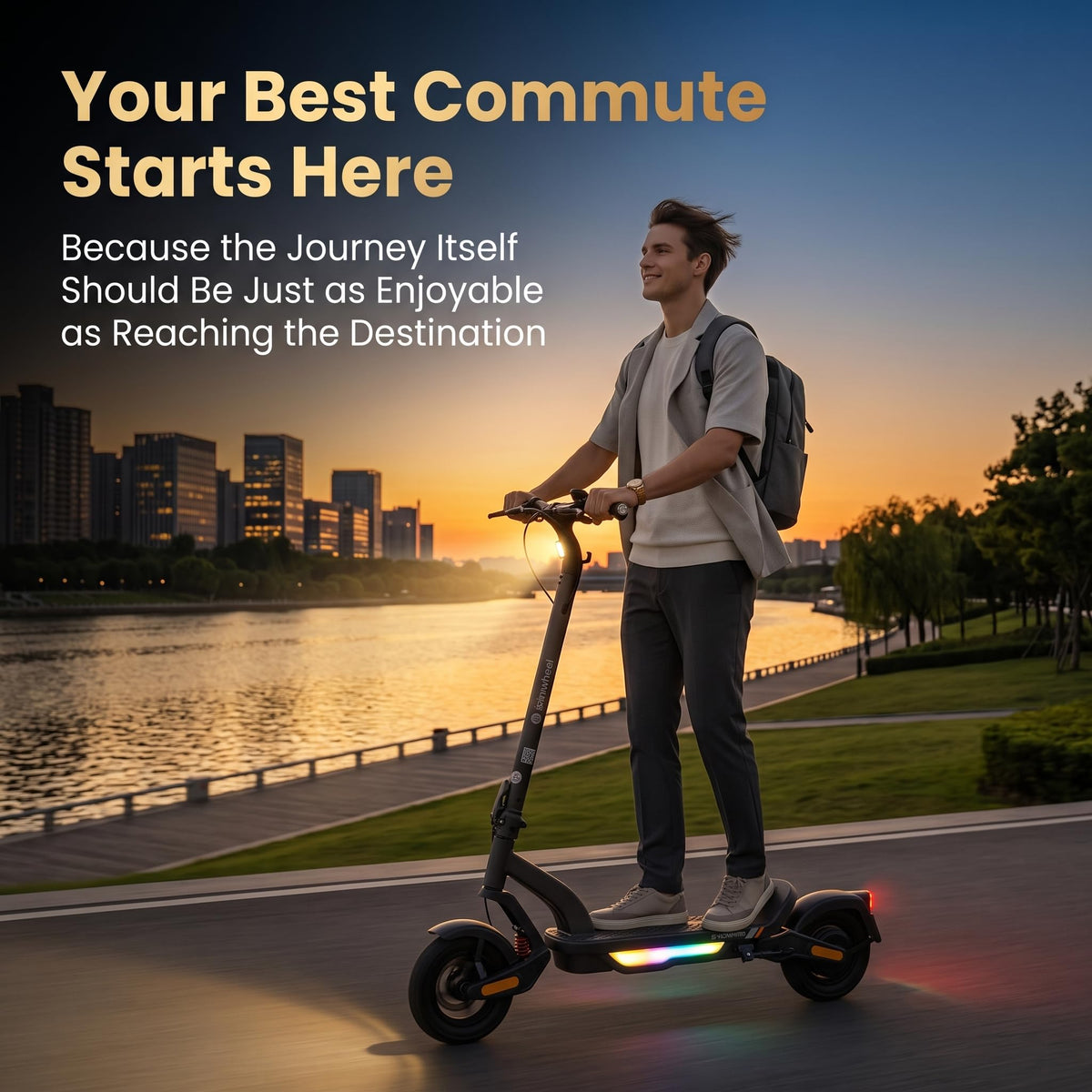 Electric Scooter, 28 MPH, 1000W, 38-Mile Range I616891