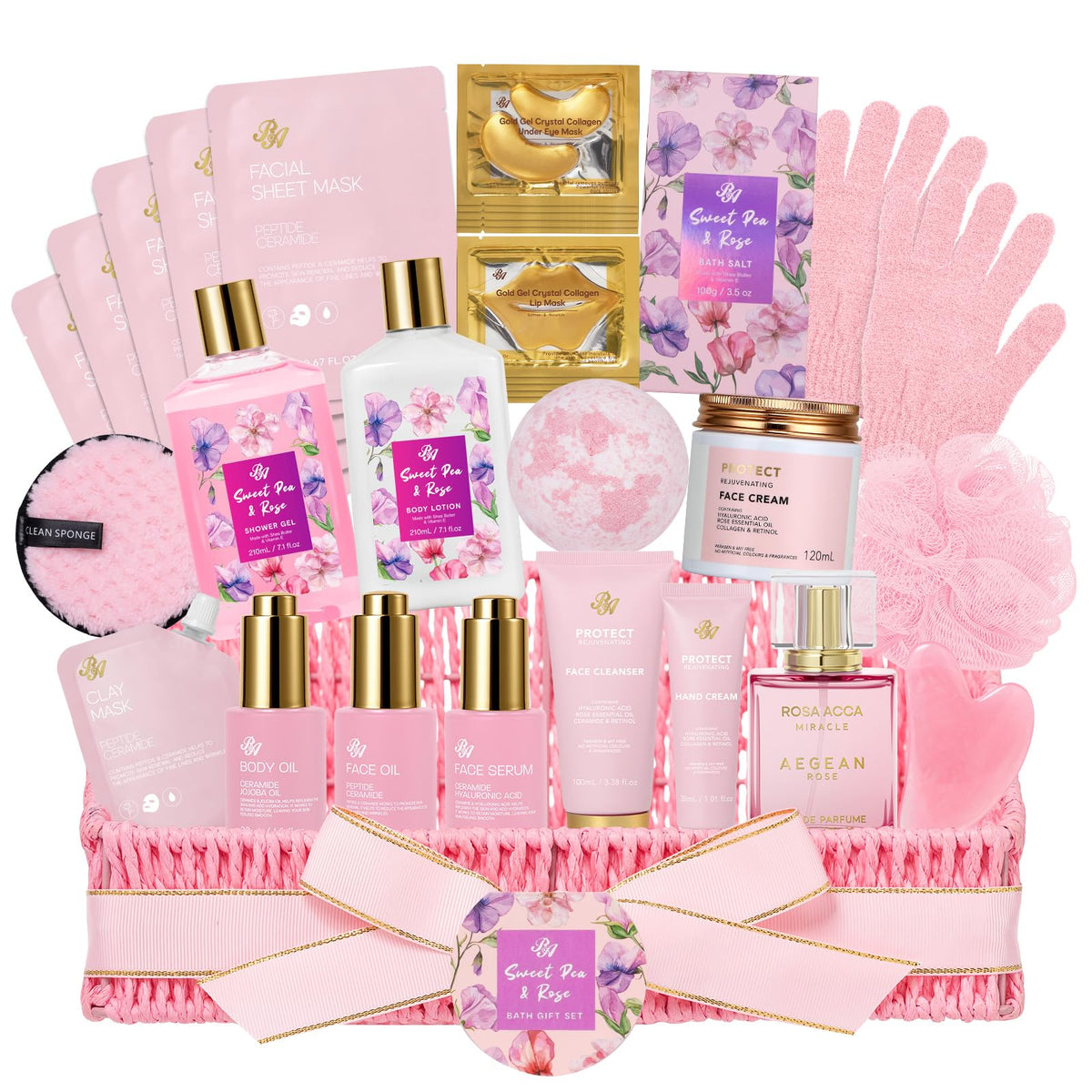 32 Pcs Rose Spa Skin Care Set R2726