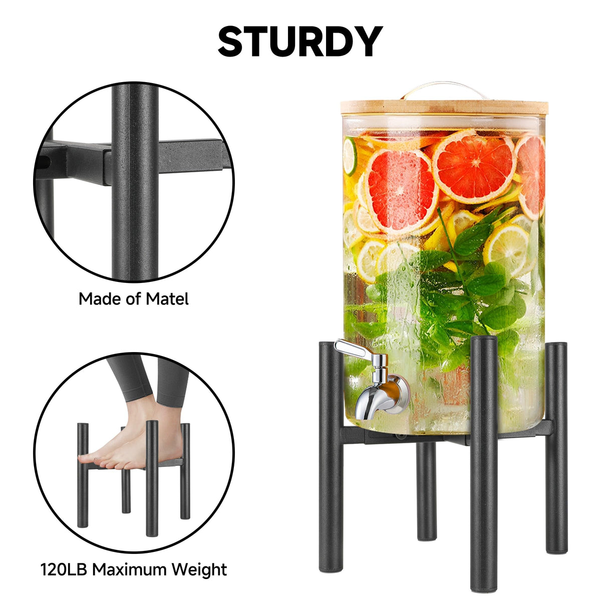 Adjustable Drink Dispenser Stand for 1-3 Gallon Container L53097
