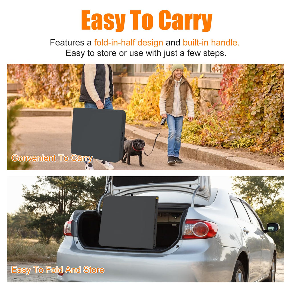 6 FT Black Folding Table with Carry Handle N308130