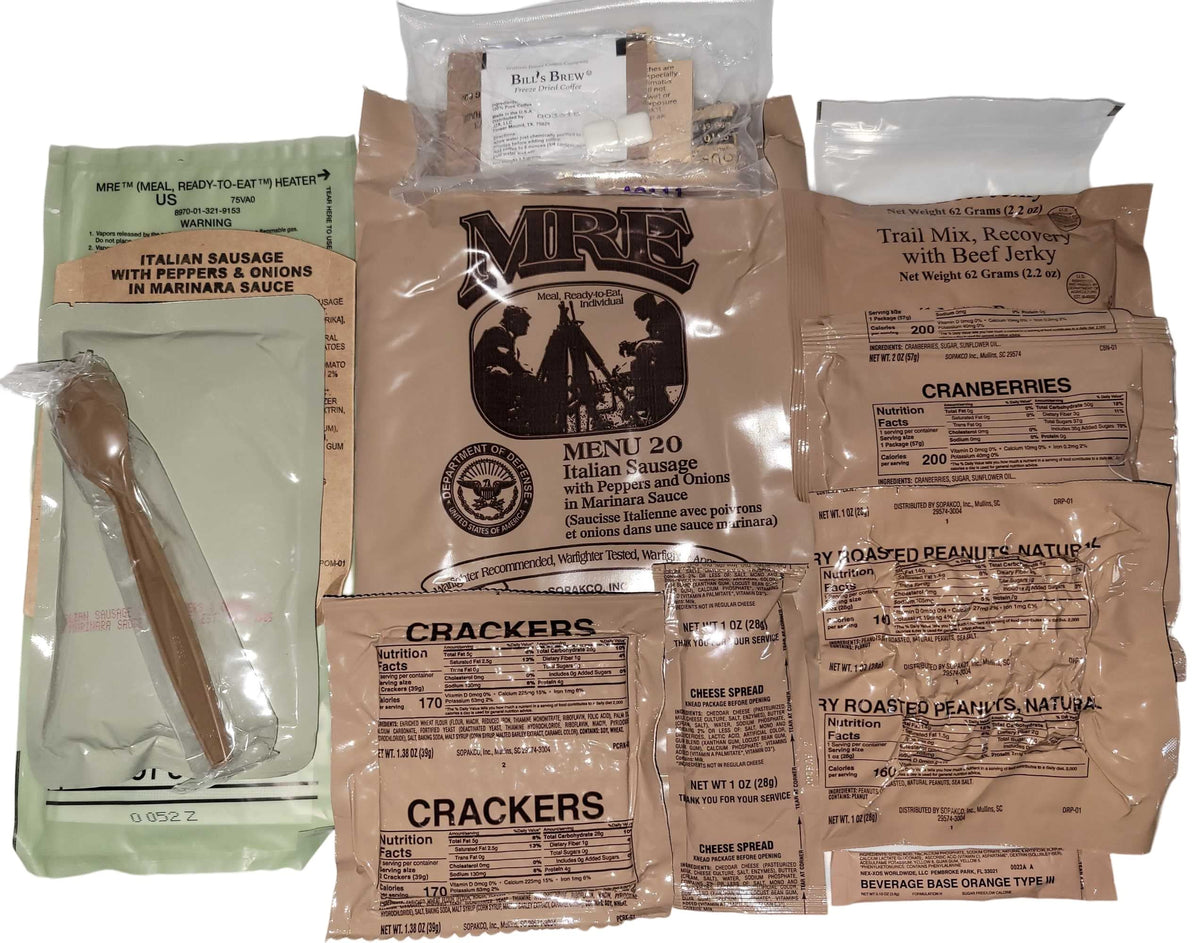 Italian Sausage with Peppers and Onions in Marinara Sauce Meal Ready to Eat W849