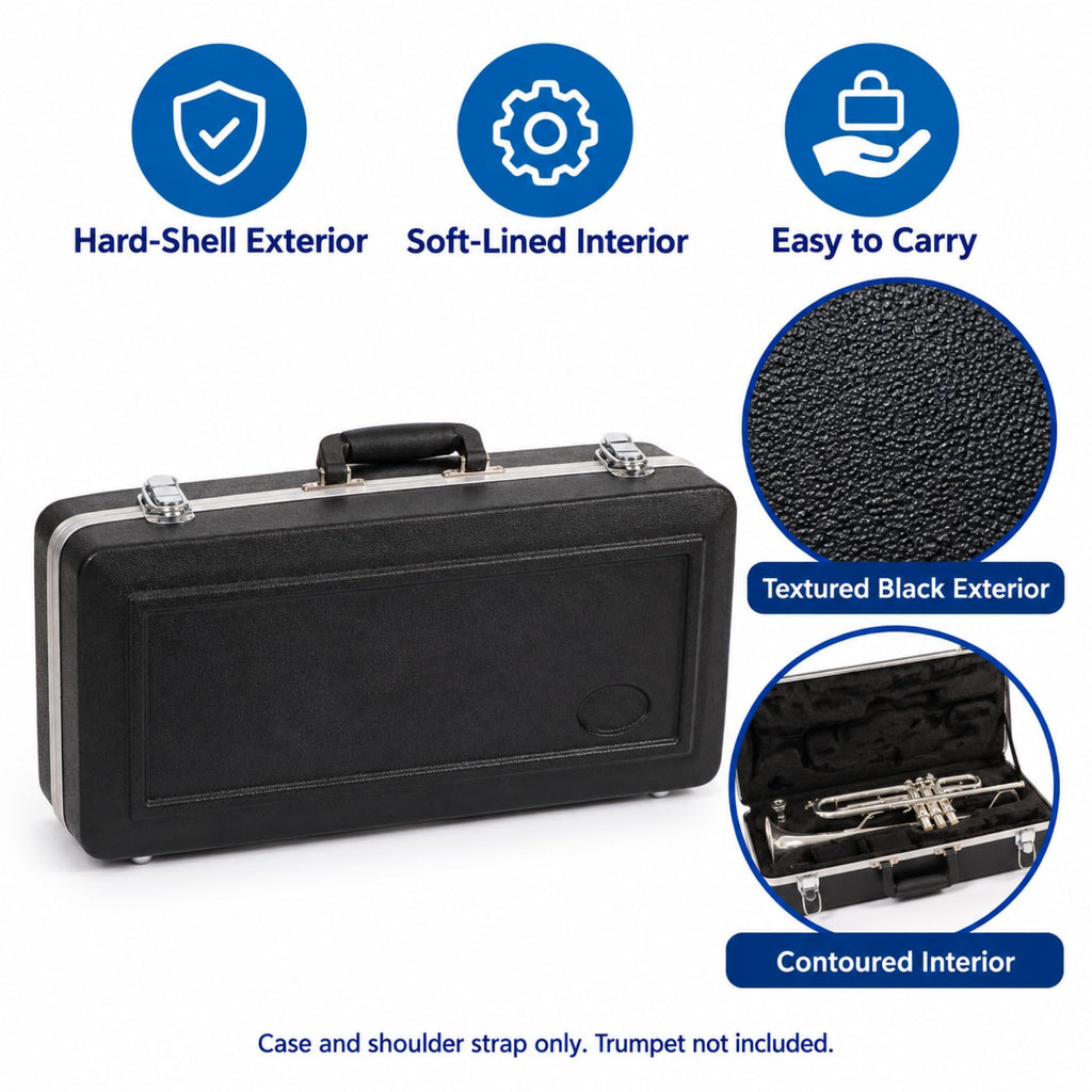 Lightweight ABS Hard Case for Bb Trumpet, Black C36274