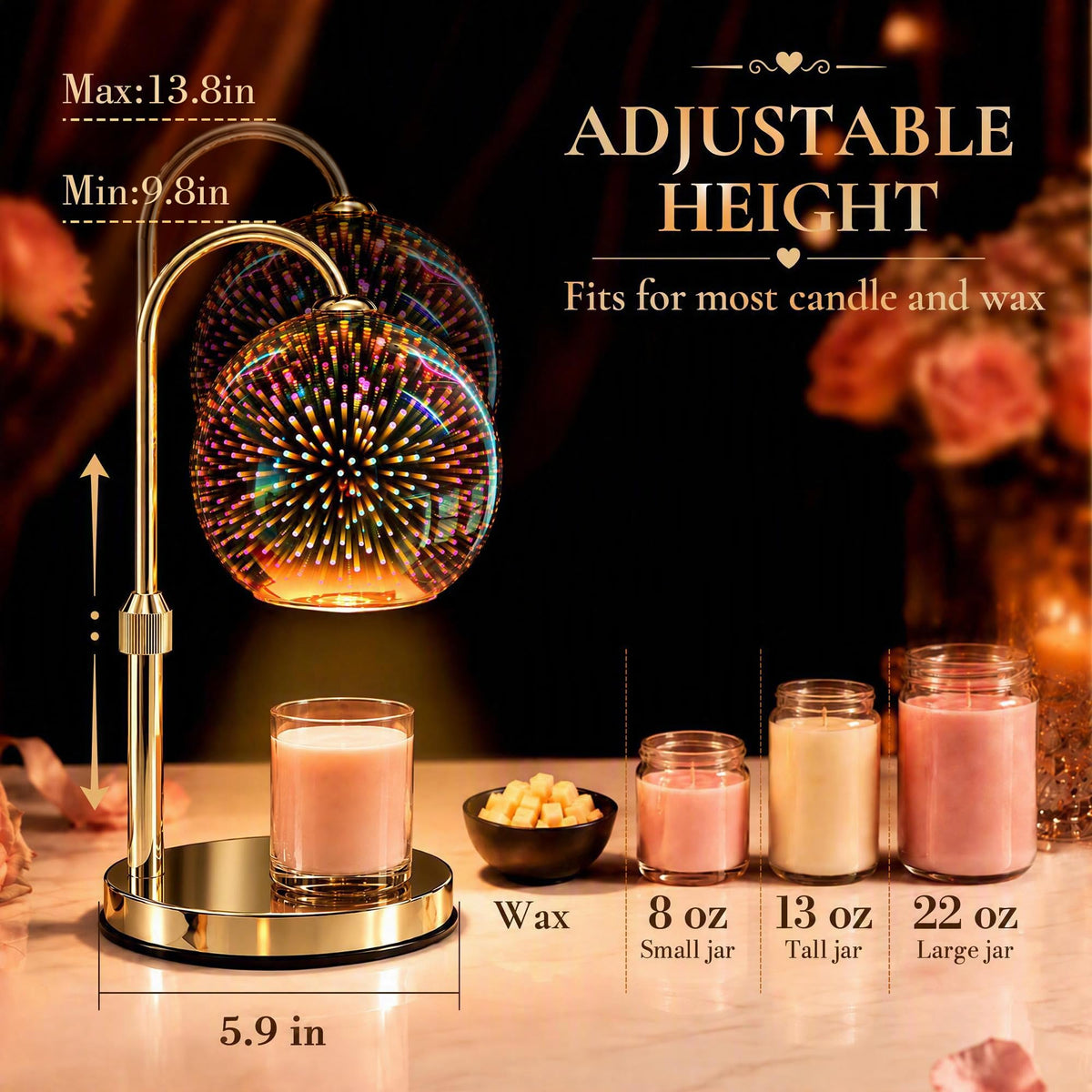 Candle Warmer Lamp Dimmable Timer N119
