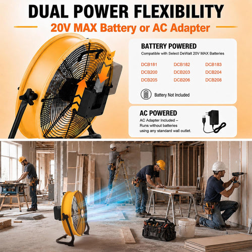 16" Cordless Battery Powered Fan P93644