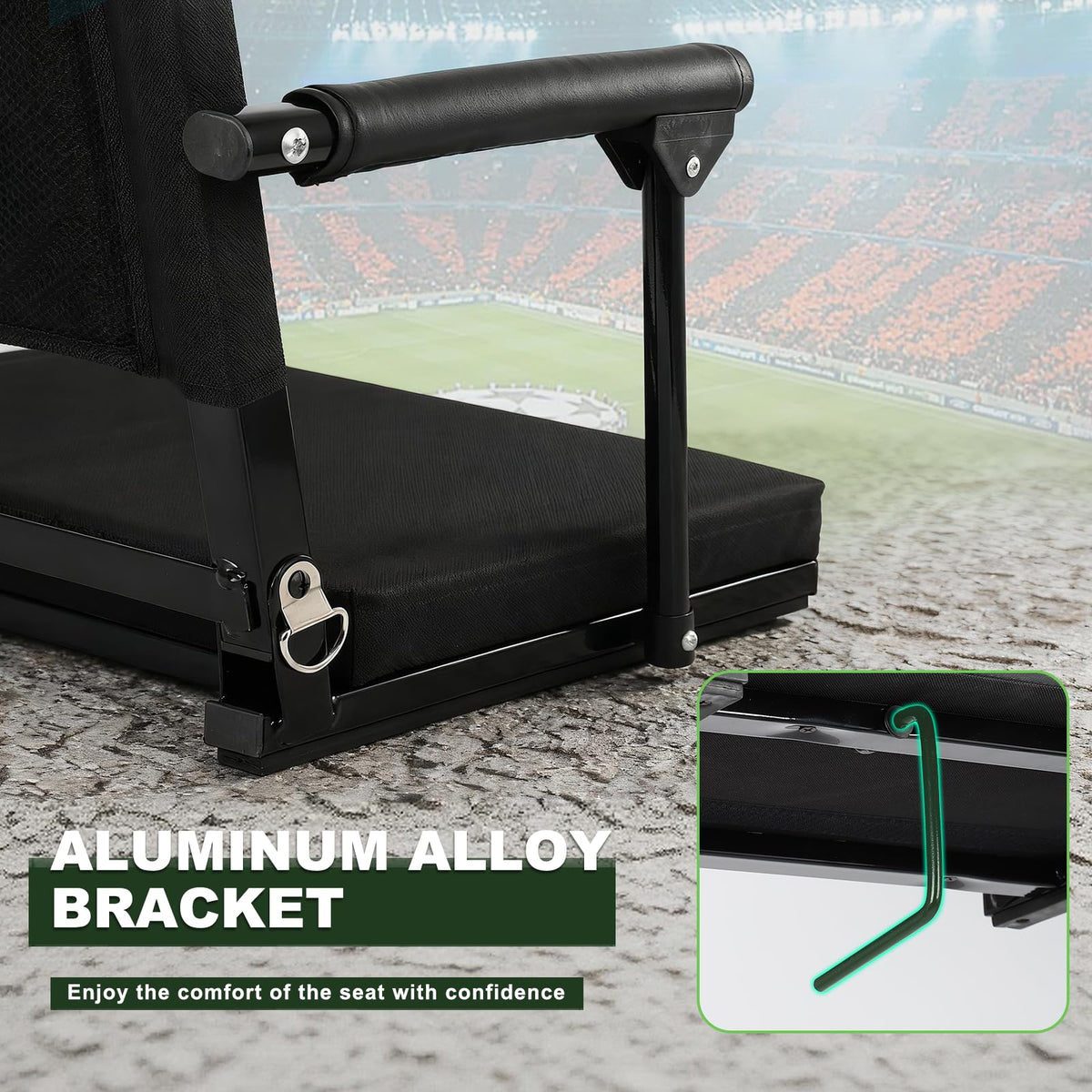 2 PCS Stadium Seats with Back Support X8568