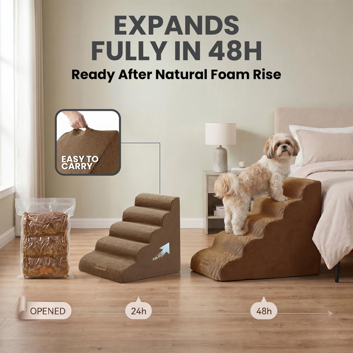 Dog Stairs for High Beds L4844