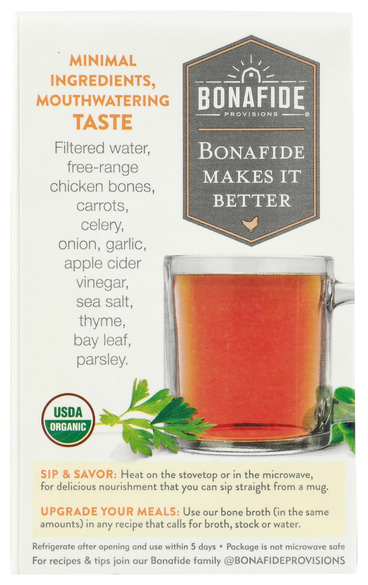 Organic Chicken Bone Broth 16.9 Ounce V8937