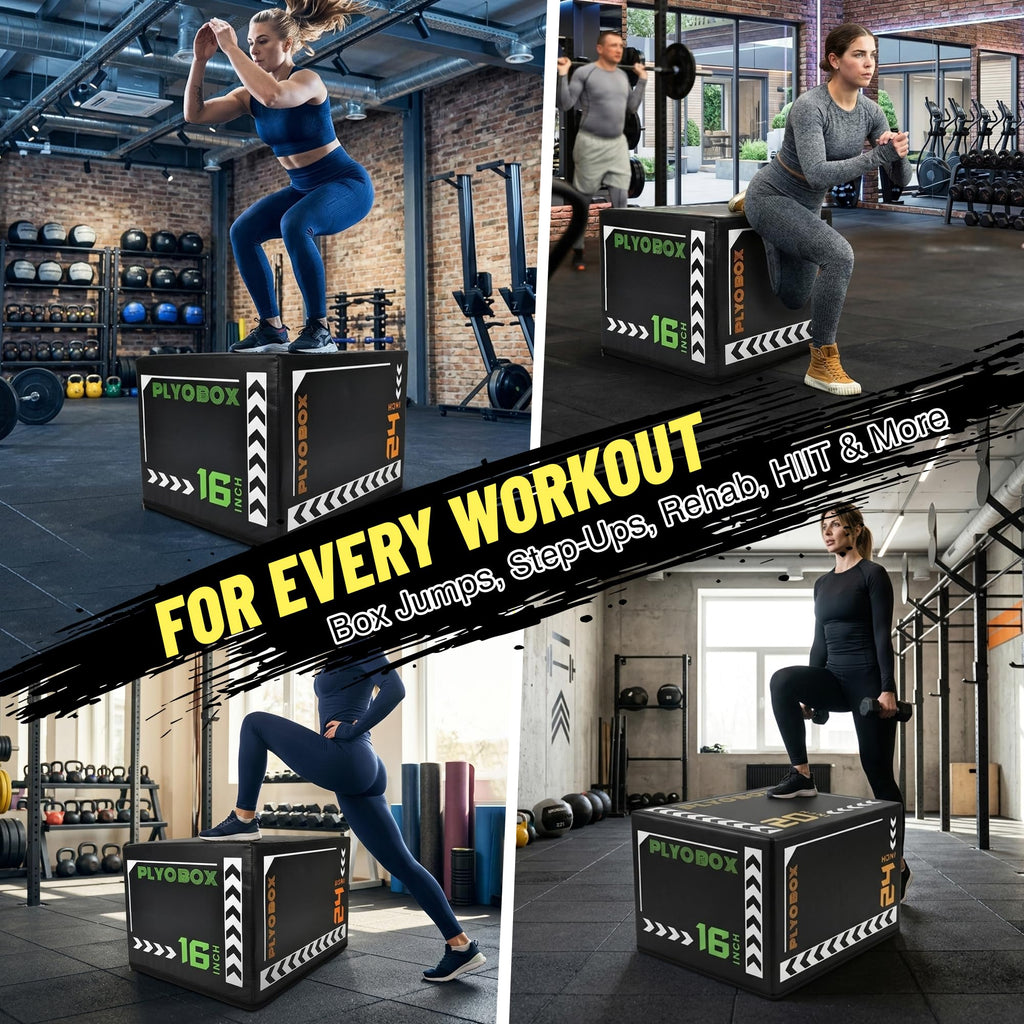 3-in-1 Foam Plyometric Jump Box A4641