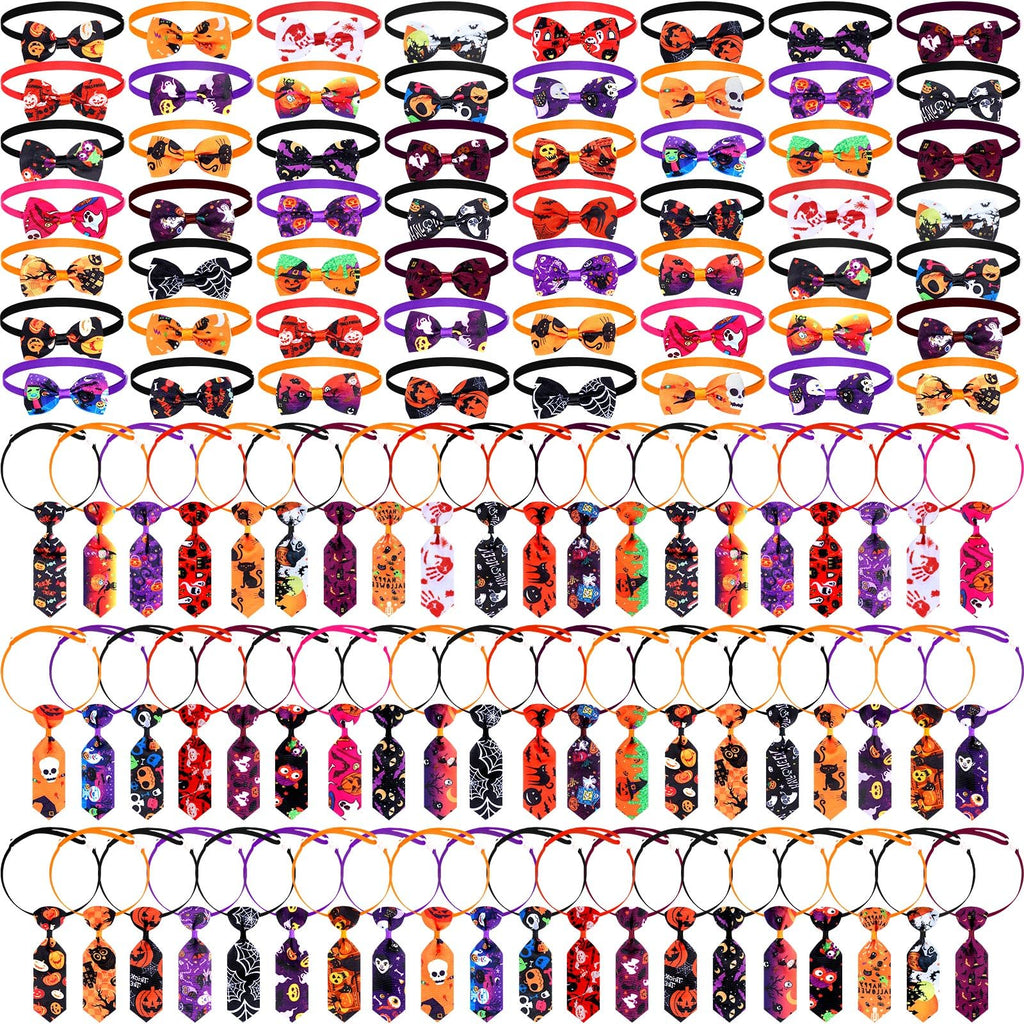 120 Pcs Halloween Dog Bow Ties J861