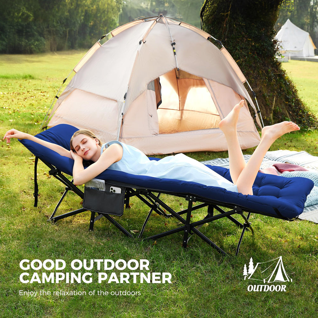 Folding Camping Cot with Mattress U17874